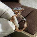Creative Two Tone Cubic Zirconia Engagement Ring Fashion Wedding Party Finger Ring For Women view 7