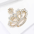 Alloy Rhinestone Crown Brooch Pin For Suit Dress Lapel Accessories view 3