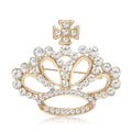 Alloy Rhinestone Crown Brooch Pin For Suit Dress Lapel Accessories view 1