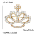 Alloy Rhinestone Crown Brooch Pin For Suit Dress Lapel Accessories view 6