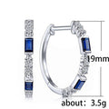 Minimalist Blue Zircon Ear Cuff Earrings For Women, Fashion Western Style Jewelry view 3