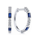 Minimalist Blue Zircon Ear Cuff Earrings For Women, Fashion Western Style Jewelry view 2