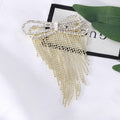 Alloy Bowknot Tassel Brooch Pin For Women's Suit Lapel Decor view 6