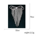 Alloy Bowknot Tassel Brooch Pin For Women's Suit Lapel Decor view 5