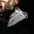 Alloy Bowknot Tassel Brooch Pin For Women's Suit Lapel Decor view 4