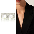 Alloy Rhinestone Tassel Brooch Pin For Women's Suit Jackets view 2