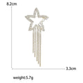 Alloy Rhinestone Star Tassel Brooch Pin For Collar And Lapel Decor view 6