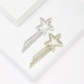 Alloy Rhinestone Star Tassel Brooch Pin For Collar And Lapel Decor view 2
