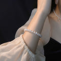 Korean Fashion Alloy Geometric Freshwater Pearl Bracelet For Women Elegant OL Style view 2