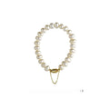 Korean Fashion Alloy Geometric Freshwater Pearl Bracelet For Women Elegant OL Style view 5