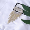 Alloy Rhinestone Heart Tassel Brooch Creative Lapel Pin Accessory view 6