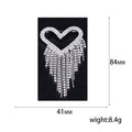 Alloy Rhinestone Heart Tassel Brooch Creative Lapel Pin Accessory view 5