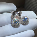 Bridal Heart Shape Drop Earrings With Fine Zircon, European Quality Women's Wedding Jewelry view 3