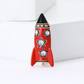 Alloy Rhinestone Cartoon Rocket Brooch For Men And Women Apparel view 4
