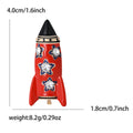Alloy Rhinestone Cartoon Rocket Brooch For Men And Women Apparel view 6