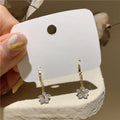 Korean Dongdaemun Style Alloy Rhinestone Flower Tassel Drop Earrings For Women view 2