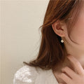 Korean Dongdaemun Style Alloy Rhinestone Flower Tassel Drop Earrings For Women view 3