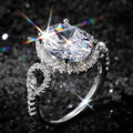 Sparkling Oval Zircon Full Pave Women's Ring Fashion Jewelry For Dropshipping view 4