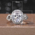 Sparkling Oval Zircon Full Pave Women's Ring Fashion Jewelry For Dropshipping view 5