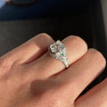 European Vintage Emerald Green Zircon Ring For Women Wedding Anniversary Jewelry view 3