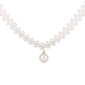 2026 Korean Style Faux Pearl Woven Choker Necklace For Women, Geometric Round Summer Collarbone Chain view 5