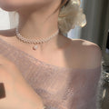 2026 Korean Style Faux Pearl Woven Choker Necklace For Women, Geometric Round Summer Collarbone Chain view 2