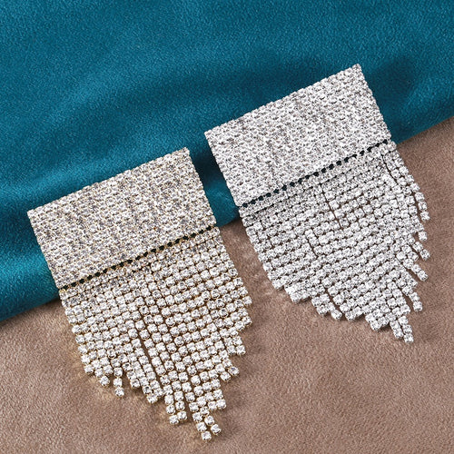 Alloy Full Rhinestone Tassel Brooch Pin For Garment Decoration