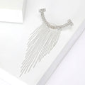 Alloy Rhinestone Tassel Brooch Pin For Women's Blazer Decoration view 5
