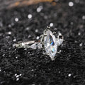 Oversized Marquise Zircon Ring, Fashion European American Women Finger Jewelry view 4