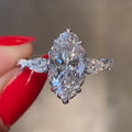 Oversized Marquise Zircon Ring, Fashion European American Women Finger Jewelry view 1