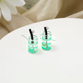 Cute Acrylic Resin Flower Drink Bottle Drop Hook Stud Summer Fresh Women's Fashion Earrings view 4