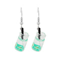 Cute Acrylic Resin Flower Drink Bottle Drop Hook Stud Summer Fresh Women's Fashion Earrings view 5