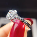 European Princess Cut Zircon Engagement Ring For Women, Inlaid Bridal Wedding Finger Ring view 2