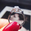 European Princess Cut Zircon Engagement Ring For Women, Inlaid Bridal Wedding Finger Ring view 4