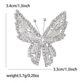 Alloy Rhinestone Butterfly Brooch Pin For Suits And Dresses view 5