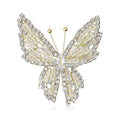 Alloy Rhinestone Butterfly Brooch Pin For Suits And Dresses view 1
