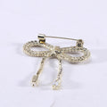 Alloy Rhinestone Bow Brooch With Tassels For Sweaters And Suits view 3