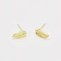 Elegant Mini Gold Alloy Leaf Stud Earrings For Women, Simple Metal Leaf Daily Commute Earrings view 4