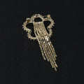 Alloy Rhinestone Flower Tassel Brooch Pin For Women's Clothing view 3