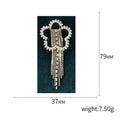 Alloy Rhinestone Flower Tassel Brooch Pin For Women's Clothing view 5