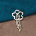 Alloy Rhinestone Flower Tassel Brooch Pin For Women's Clothing view 1