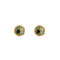 Korean Style Alloy Round Artificial Crystal Stud Earrings For Elegant OL Fashion view 5