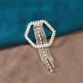 Alloy Geometric Long Tassel Brooch For Fashion Apparel Decoration view 1