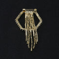 Alloy Geometric Long Tassel Brooch For Fashion Apparel Decoration view 3