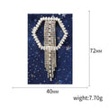 Alloy Geometric Long Tassel Brooch For Fashion Apparel Decoration view 5