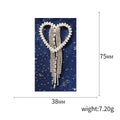 Alloy Rhinestone Heart Tassel Brooch For Women Fashion Clothing view 5
