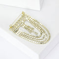 Alloy Rhinestone Geometric Tassel Brooch Pin For Fashion Collar Accessories view 3