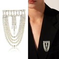 Alloy Rhinestone Geometric Tassel Brooch Pin For Fashion Collar Accessories view 2