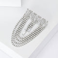 Alloy Rhinestone Geometric Tassel Brooch Pin For Fashion Collar Accessories view 5