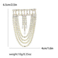 Alloy Rhinestone Geometric Tassel Brooch Pin For Fashion Collar Accessories view 6